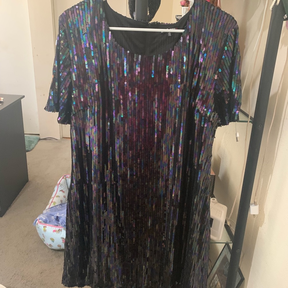 Charlotte Russe 2x Sequin Shift Dress like new
